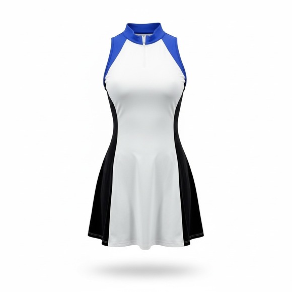 Halara Everyday Cloudful Air Half Zip 2-Piece Set Golf Dress XS White Blue Black - Picture 2 of 16